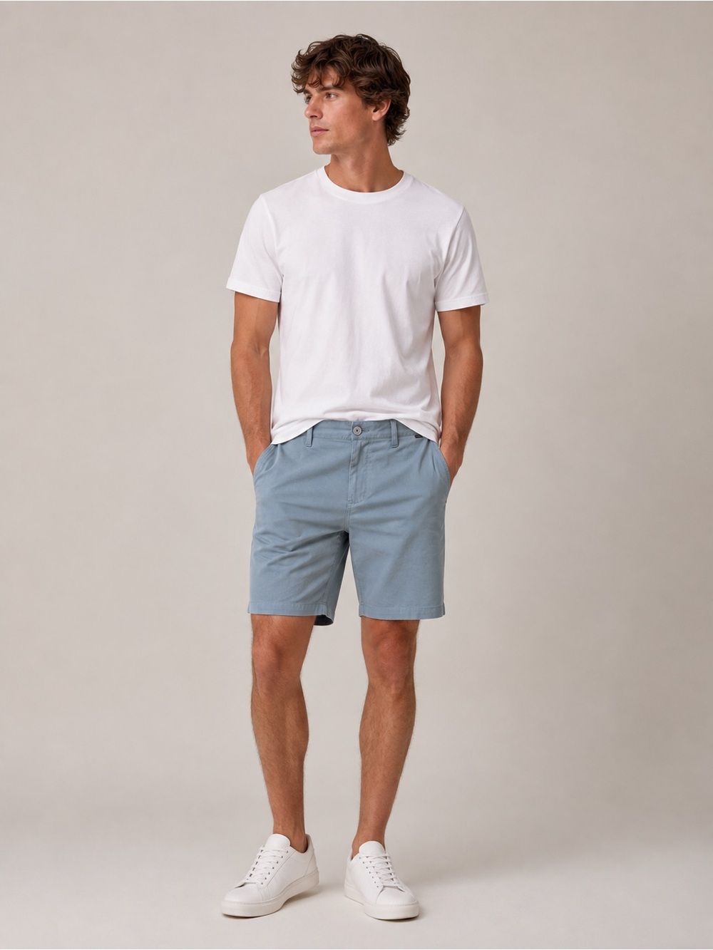 Travis Mathew Men's Casual Light Blue Chino Shorts 9” Inseam